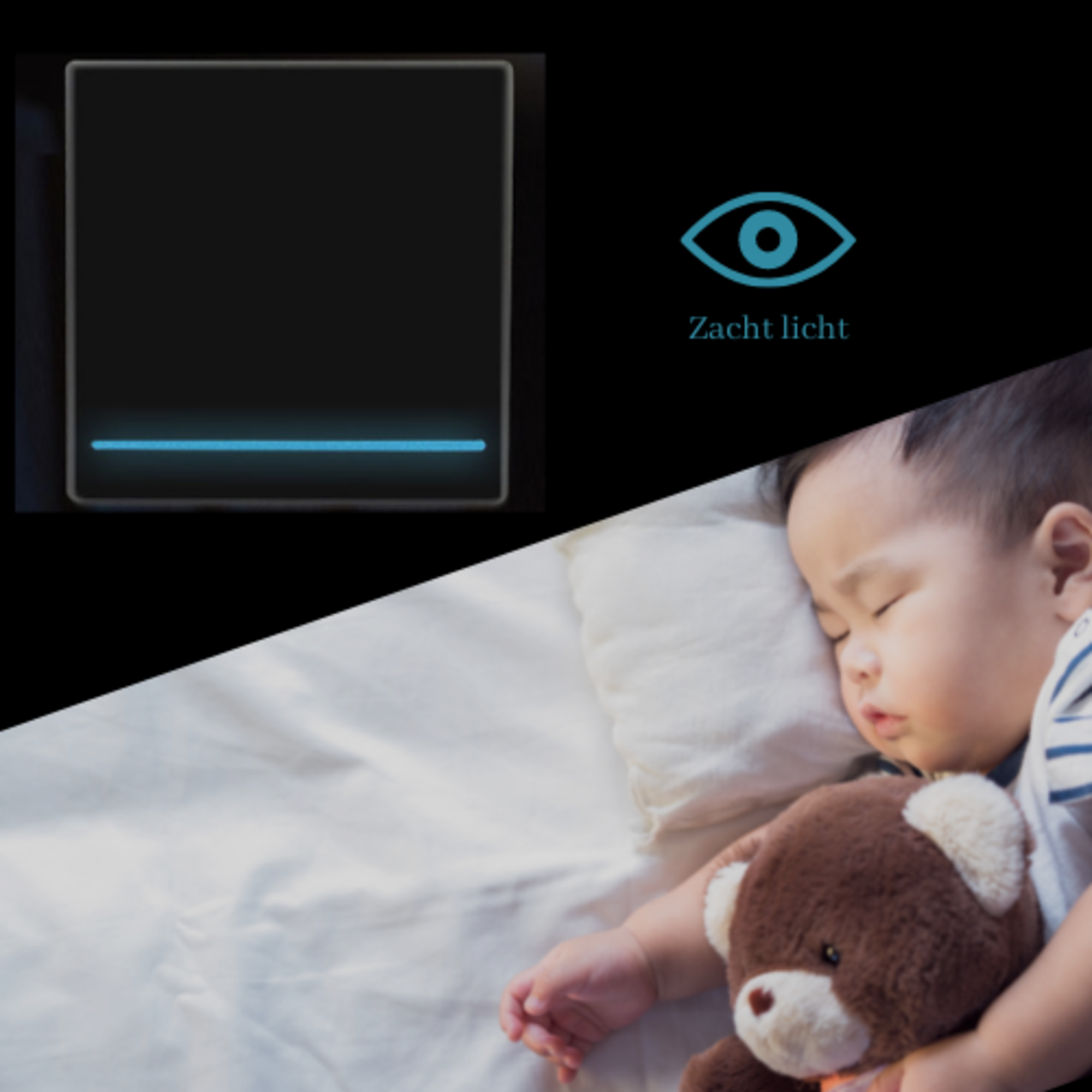 vh-control-rf-home-combi-enkele-schakelaar-met-draadloze-switch-zacht-licht VH Control RF Home combi - Enkele schakelaar met draadloze switch zwart touch - Afbeelding 6