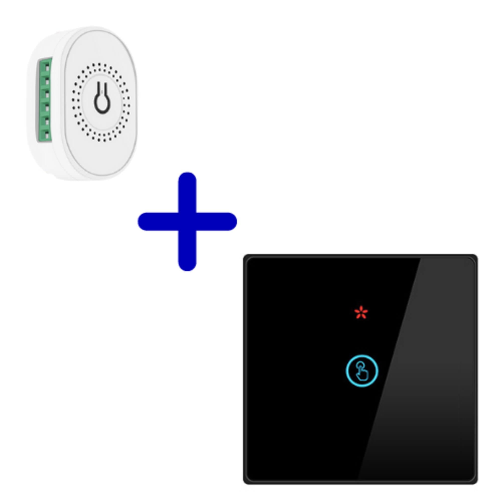 vh-control-rf-home-combi-enkele-schakelaar-met-draadloze-switch-zwart-touch VH Control RF Home combi - Enkele schakelaar met draadloze switch zwart touch - Afbeelding 1