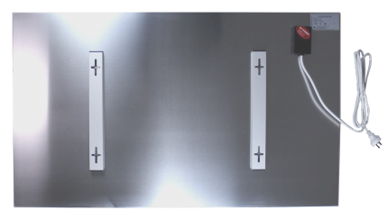 QH-GD White serie glazen infraroodpaneel 450 580 of 700 watt achterkant