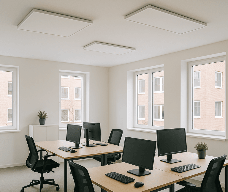 infrarood panelen opbouw kantoor